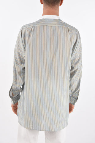 Striped Shirt with Mandarin collar