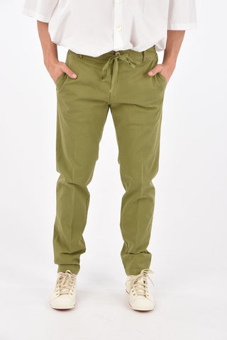 Elastic waist pants with drawstring