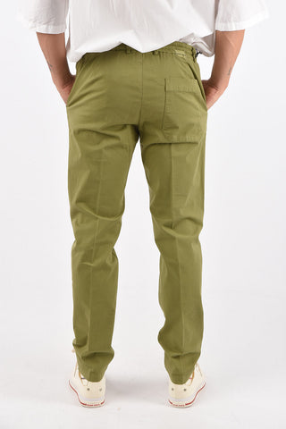 Elastic waist pants with drawstring