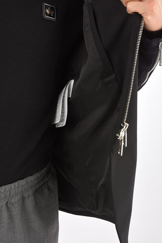 Blazer in Lana Stretch con Zip Frontale