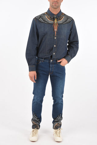 Dark Wash WINGS Denim Shirt