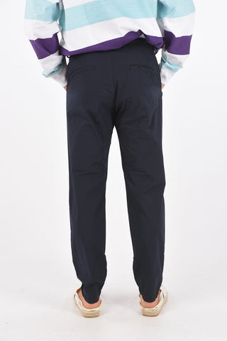 Chino pants with waist drawstrings 