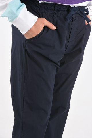 Chino pants with waist drawstrings 