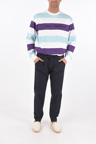Chino pants with waist drawstrings 