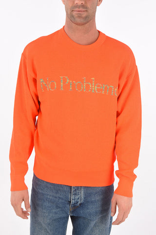 Crewneck Sweater SPACE DYE with NO PROBLEMO Embroidery