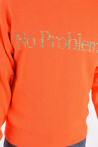 Crewneck Sweater SPACE DYE with NO PROBLEMO Embroidery