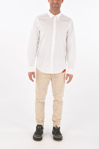 spread collar R-BOULDER slim fit shirt