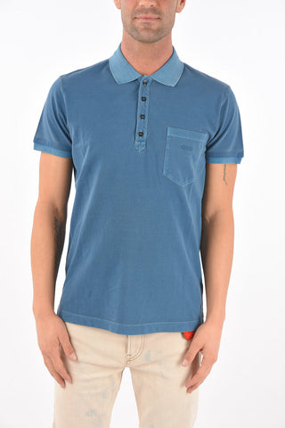 pique' 4 buttons T-KAL-2 polo shirt with breast pocket