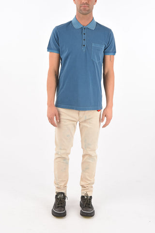pique' 4 buttons T-KAL-2 polo shirt with breast pocket
