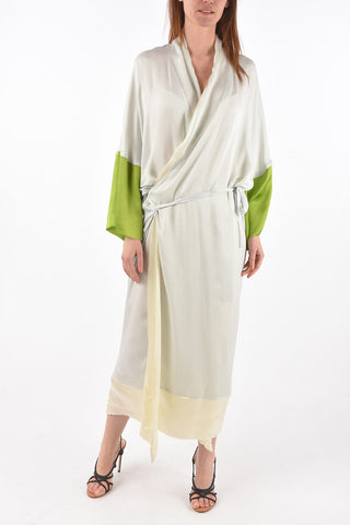 silk wrap kimono duster coat