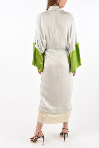 silk wrap kimono duster coat