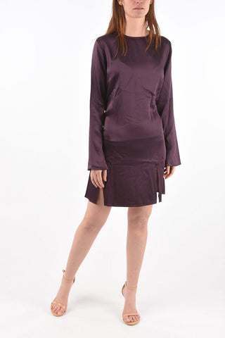 tied waist satin EUGENIE mini dress