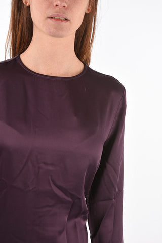tied waist satin EUGENIE mini dress