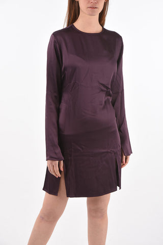 tied waist satin EUGENIE mini dress