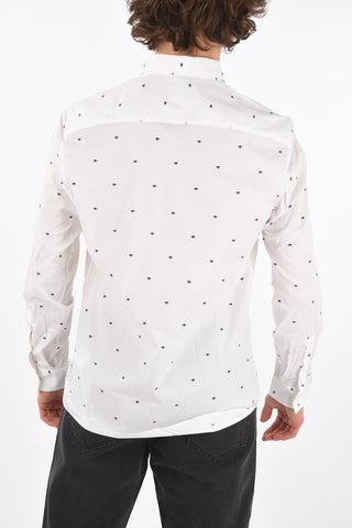  SLIM FIT MINI EYES Cotton Shirt