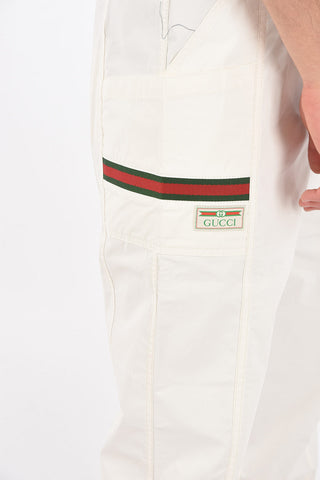 4 Pocket Elastic Waistband Pants with Contrasting Bands