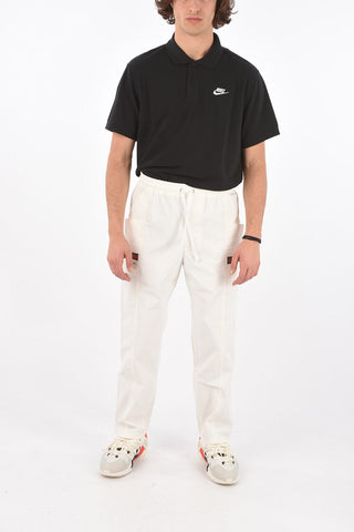 4 Pocket Elastic Waistband Pants with Contrasting Bands