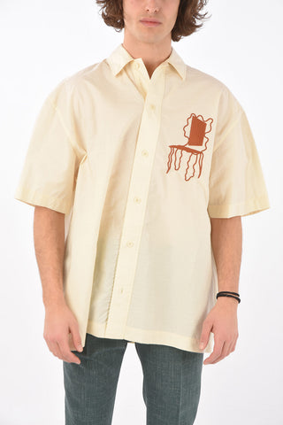 L'AMOUR short sleeve MOISSON shirt with front embroidery
