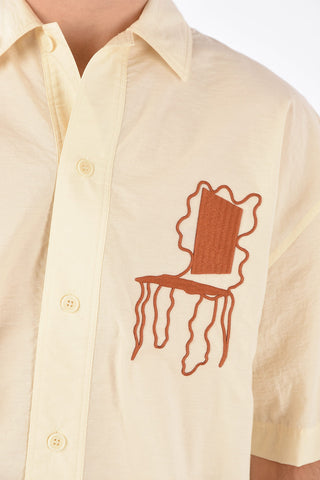 L'AMOUR short sleeve MOISSON shirt with front embroidery