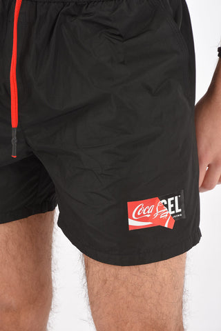 COCA COLA drawstring waist CC-WAVE-COLA SW swim shorts