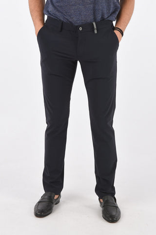 pantaloni ad orlo dritto in nylon elasticizzati