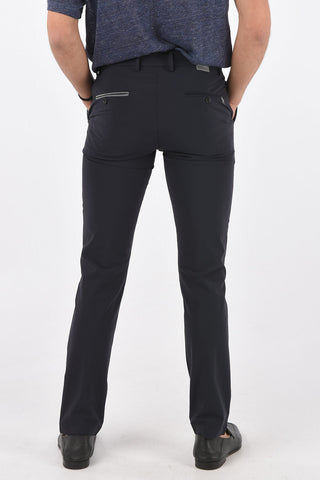 pantaloni ad orlo dritto in nylon elasticizzati