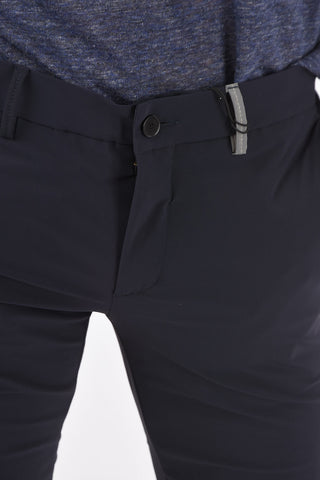pantaloni ad orlo dritto in nylon elasticizzati
