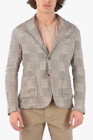 District Checked Blazer with Patch Pockets