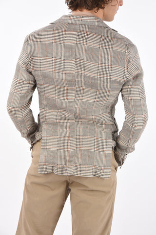 District Checked Blazer with Patch Pockets