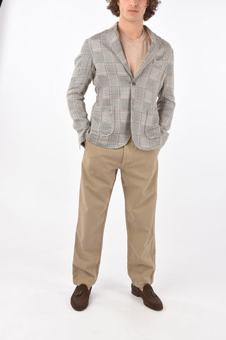District Checked Blazer with Patch Pockets