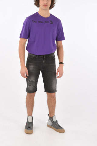 Ripped THOSHORT Dark Washed Denim Shorts