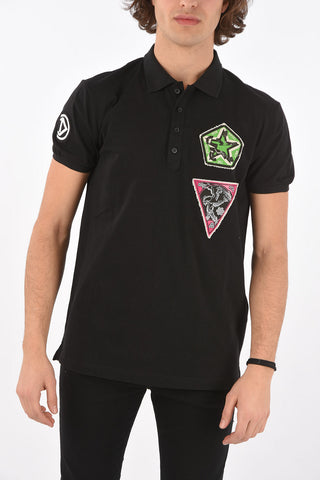 patch embroidered 4 buttons T-WEET-E2 polo shirt