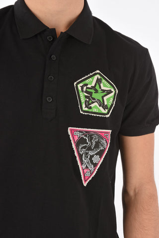 patch embroidered 4 buttons T-WEET-E2 polo shirt