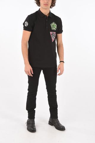 patch embroidered 4 buttons T-WEET-E2 polo shirt