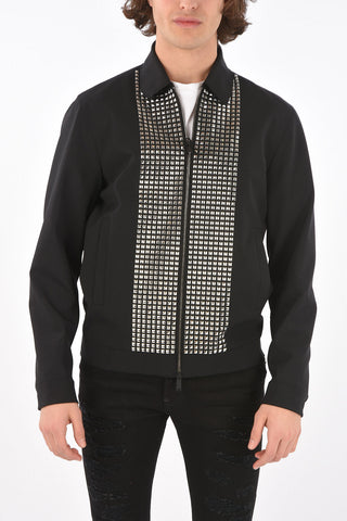 Frayed Hem Jacket with Studs