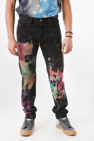 18cm painted effect D-KRAS-X-SP3 slim fit jeans L32