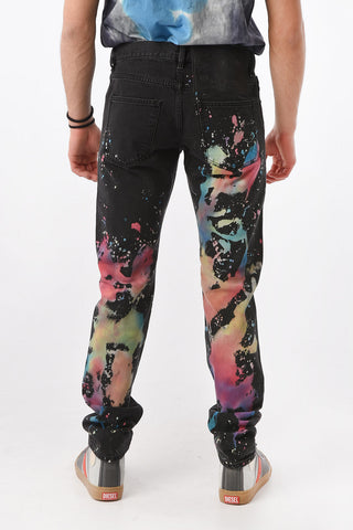 18cm painted effect D-KRAS-X-SP3 slim fit jeans L32