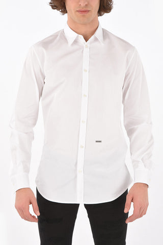 Pure Cotton Spread Collar Shirt