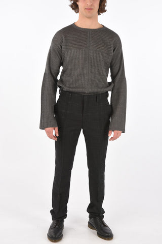 4 Pocket Hidden Fastening Plaid Check Pants