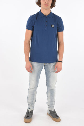 polo T-HARRY in cotone piquè con dettaglio zip