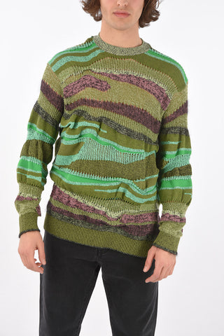 Pullover Girocollo Openwork con Dettaglio Cut-out