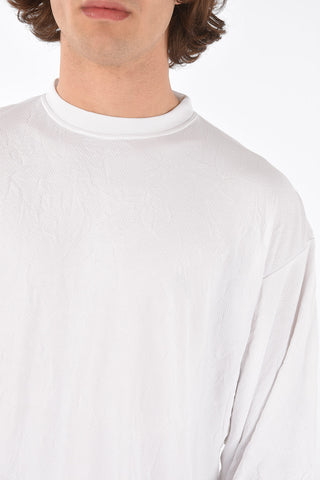 Crew Neck Wrinkled Effect Oversized T-Shirt