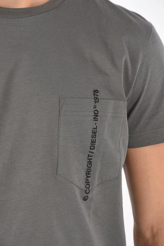 crew-neck T-RUBIN-POCKET-J1 t-shirt with breast pocket