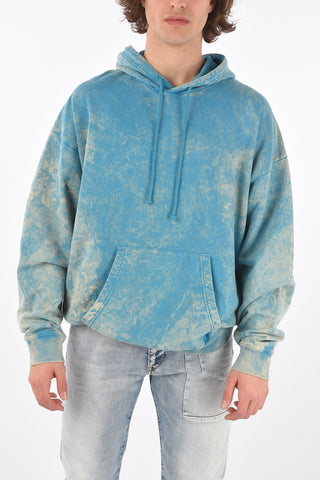 felpa S-UMMER-E2 effetto tie dye con cappuccio
