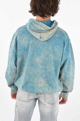felpa S-UMMER-E2 effetto tie dye con cappuccio