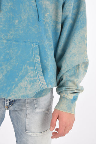 felpa S-UMMER-E2 effetto tie dye con cappuccio
