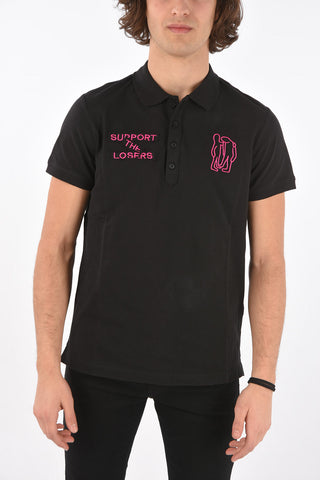 piquè cotton T-RANDY-YOKE-A3 polo shirt with embroidery