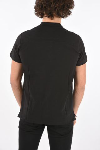 piquè cotton T-RANDY-YOKE-A3 polo shirt with embroidery