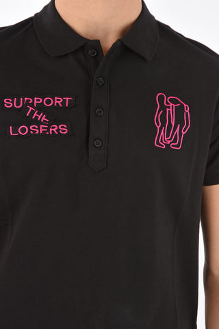 piquè cotton T-RANDY-YOKE-A3 polo shirt with embroidery