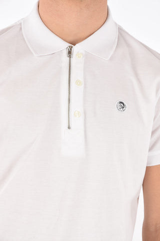 piquè cotton T-HART polo shirt with zip detail